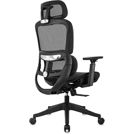 Кресло для руководителя Бюрократ 831 чёрное (сетка, пластик)