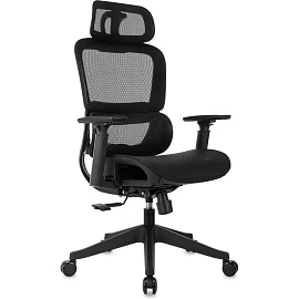 Кресло для руководителя Бюрократ 831 чёрное (сетка, пластик)