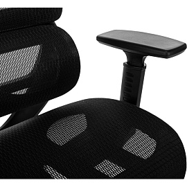 Кресло для руководителя Бюрократ 831 чёрное (сетка, пластик)