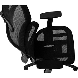 Кресло для руководителя Бюрократ 831 чёрное (сетка, пластик)