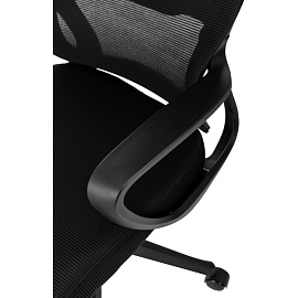 Кресло для руководителя Бюрократ WISE чёрное (сетка/ткань, пластик)