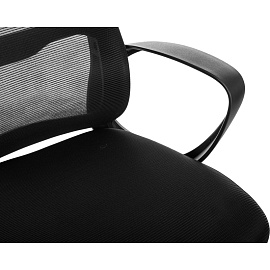 Кресло для руководителя Бюрократ WISE чёрное (сетка/ткань, пластик)