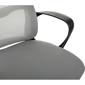 Кресло для руководителя Бюрократ WISE серое (сетка/ткань, пластик)