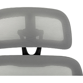 Кресло для руководителя Бюрократ WISE серое (сетка/ткань, пластик)