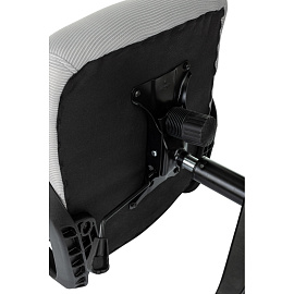 Кресло для руководителя Бюрократ WISE серое (сетка/ткань, пластик)