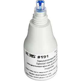 Краска штемпельная Noris универсальная 191A синяя 25 мл фото Краска штемпельная Noris универсальная 191A синяя 25 мл