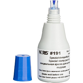 Краска штемпельная Noris универсальная 191A синяя 25 мл фото Краска штемпельная Noris универсальная 191A синяя 25 мл