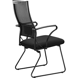 Конференц-кресло Ergolife Sit Air чёрный (ткань, металл чёрный)