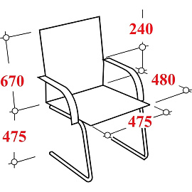 Конференц-кресло Ergolife Sit Air чёрный (ткань, металл чёрный)