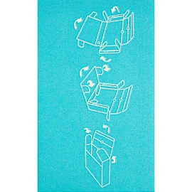 Короб архивный из гофрокартона Комус 320x260x100 мм бирюзовый до 1000 листов