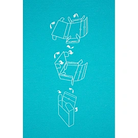 Короб архивный из гофрокартона Комус 320x260x150 мм бирюзовый до 1500 листов