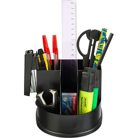 Подставка-органайзер для канцелярских принадлежностей Выбор есть 5 отделений черная 13x12x10.7 см