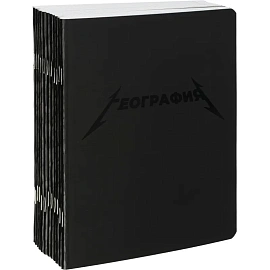 Тетрадь предметная Комус Класс Металика А5 48 листов разноцветная комбинированная, матовая ламинация/ВД-лак (12 штук в упаковке)