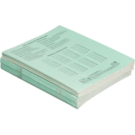 Тетрадь школьная зеленая А5 12 листов 60 г/кв.м в клетку (20 штук в упаковке)