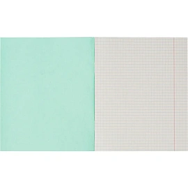 Тетрадь школьная зеленая А5 18 листов 60 г/кв.м в клетку (20 штук в упаковке)