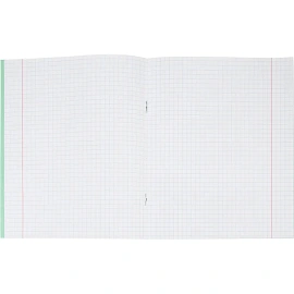 Тетрадь школьная зеленая А5 12 листов в клетку