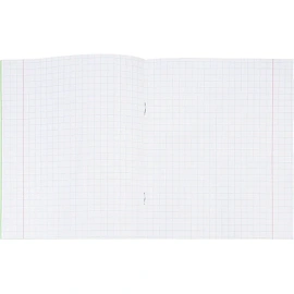 Тетрадь школьная зеленая А5 12 листов в крупную клетку