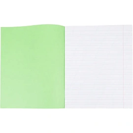 Тетрадь школьная зеленая А5 12 листов в косую линию