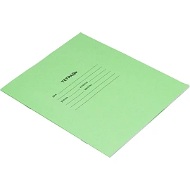 Тетрадь школьная зеленая А5 12 листов в линейку