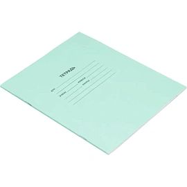 Тетрадь школьная зеленая А5 12 листов в узкую линию