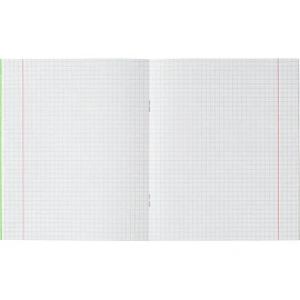 Тетрадь школьная зеленая А5 18 листов в клетку