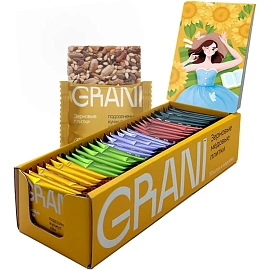 Зерновые плитки медовые GRANI ассорти 7 г (30 штук в упаковке)