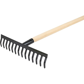 Грабли прямые с черенком 14 зубьев 36 см