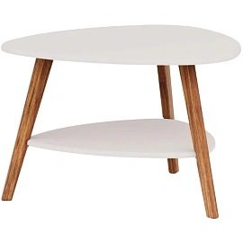 Столик журнальный Комус Мебель Бруклин (белый терраццо/дуб американский, 780х770х500 мм)