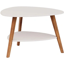 Столик журнальный Комус Мебель Бруклин (белый терраццо/дуб американский, 780х770х500 мм)