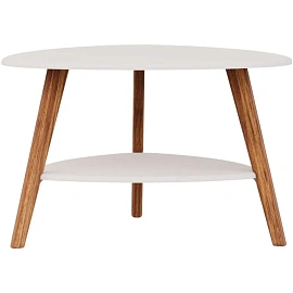 Столик журнальный Комус Мебель Бруклин (белый терраццо/дуб американский, 780х770х500 мм)