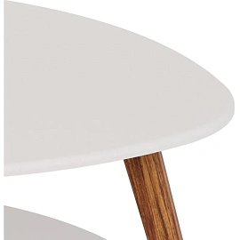 Столик журнальный Комус Мебель Бруклин (белый терраццо/дуб американский, 780х770х500 мм)