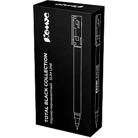 Маркер перманентный Комус, 0,5 мм, черный, игольчатый наконечик