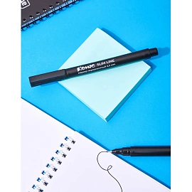 Маркер перманентный Комус, 0,5 мм, черный, игольчатый наконечик