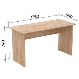 Стол прямой Easy Оптима LT (дуб крафт золотой, 1350х590х740 мм)