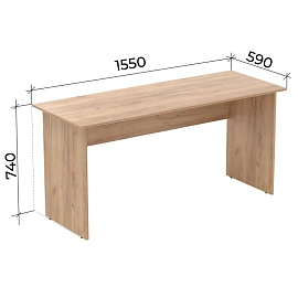 Стол прямой Easy to lead Easy Оптима (дуб крафт золотой, 1550х590х740 мм)