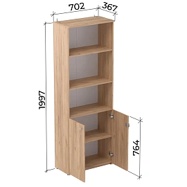Шкаф Easy LT Оптима полузакр. 702х367 Дуб крафт золотой В1997