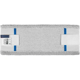 Насадка МОП для швабры-флаундера (плоской) Росмоп микрофибра 42x16 см серая (код НАССР: синий, красный, зелёный, жёлтый)