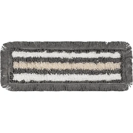 Насадка МОП для швабры-флаундера (плоской) Росмоп микрофибра/хлопок 42x15 см белая/серая/бежевая