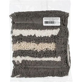 Насадка МОП для швабры-флаундера (плоской) Росмоп микрофибра/хлопок 42x15 см белая/серая/бежевая