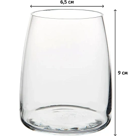 Набор стаканов ПИНО 390 мл, 4 шт холодный срез