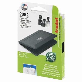 Штемпельная подушка TRODAT, 110x70 мм, синяя, 9052c фото Штемпельная подушка TRODAT, 110x70 мм, синяя, 9052c