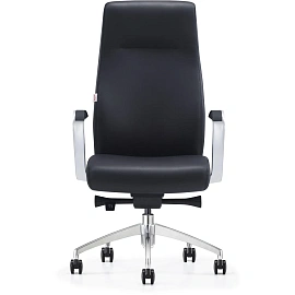 Кресло для руководителя Комус Мебель 501 SPU чёрное (полиуретан, алюминий)