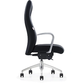 Кресло для руководителя Комус Мебель 501 SPU чёрное (полиуретан, алюминий)