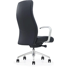 Кресло для руководителя Комус Мебель 501 SPU чёрное (полиуретан, алюминий)