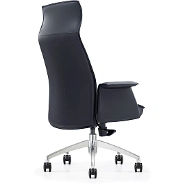 Кресло ЮФК Комус Мебель Easy Chair 503, экокожа, черный, алюминий