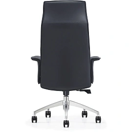 Кресло ЮФК Комус Мебель Easy Chair 503, экокожа, черный, алюминий