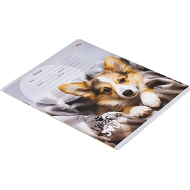 Тетрадь школьная Profit Прелестные щеночки А5 12 листов в клетку