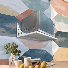 Полка для СВЧ-печи с кронштейном Rapido RP-700WW (белая) фото Полка для СВЧ-печи с кронштейном Rapido RP-700WW (белая)