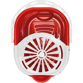 Ведро с отжимом SYR Easy Squeezy 14 л пластик красное (сливной носик)