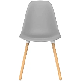 Стул обеденный Brava серый (пластик, массив дерева)